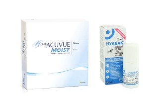 1-DAY Acuvue Moist (90 lentile) + Hyabak 0.15% gtt. 10 ml