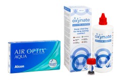 Air Optix Aqua (6 lentile) + Oxynate Peroxide 380 ml cu suport