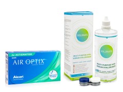 Air Optix for Astigmatism (3 lentile) + Solunate Multi-Purpose 400 ml cu suport