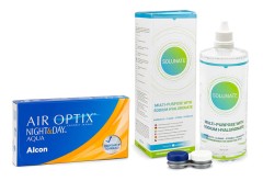 Air Optix Night & Day Aqua (6 lentile) + Solunate Multi-Purpose 400 ml cu suport