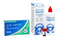 Air Optix Plus Hydraglyde for Astigmatism (3 lentile) + Oxynate Peroxide 380 ml cu suport