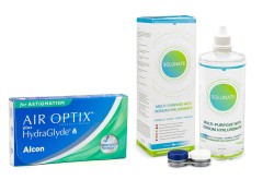 Air Optix Plus Hydraglyde for Astigmatism (6 lentile) + Solunate Multi-Purpose 400 ml cu suport