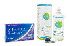 Air Optix Plus Hydraglyde Multifocal (6 lentile) + Solunate Multi-Purpose 400 ml cu suport