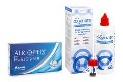 Air Optix Plus Hydraglyde (6 lentile) + Oxynate Peroxide 380 ml cu suport