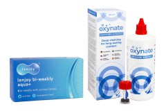 Lenjoy Bi-weekly Aqua+ (6 lentile) + Oxynate Peroxide 380 ml cu suport