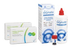 Lenjoy Monthly Comfort (12 lentile) + Oxynate Peroxide 380 ml cu suport