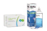 Lenjoy Monthly Comfort (6 lentile) + ReNu MultiPlus ® Multi-Purpose 360 ml cu suport lentile 27814